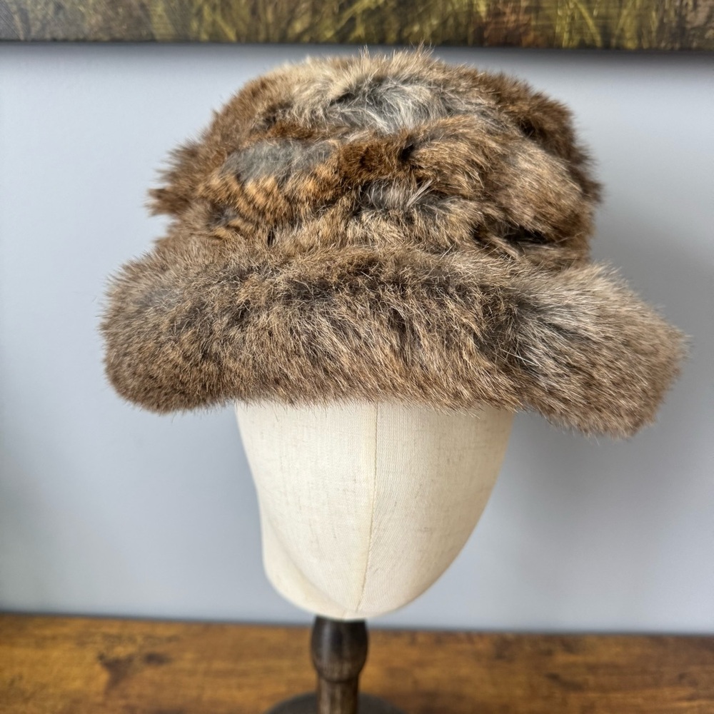 Parkhurst Faux Fur Russian Cossack Winter Hat Brown Gray